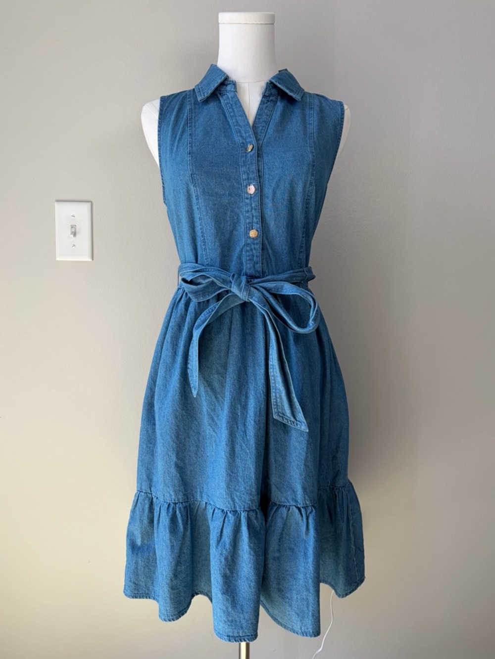 Draper James RSVP Denim Belted Dress